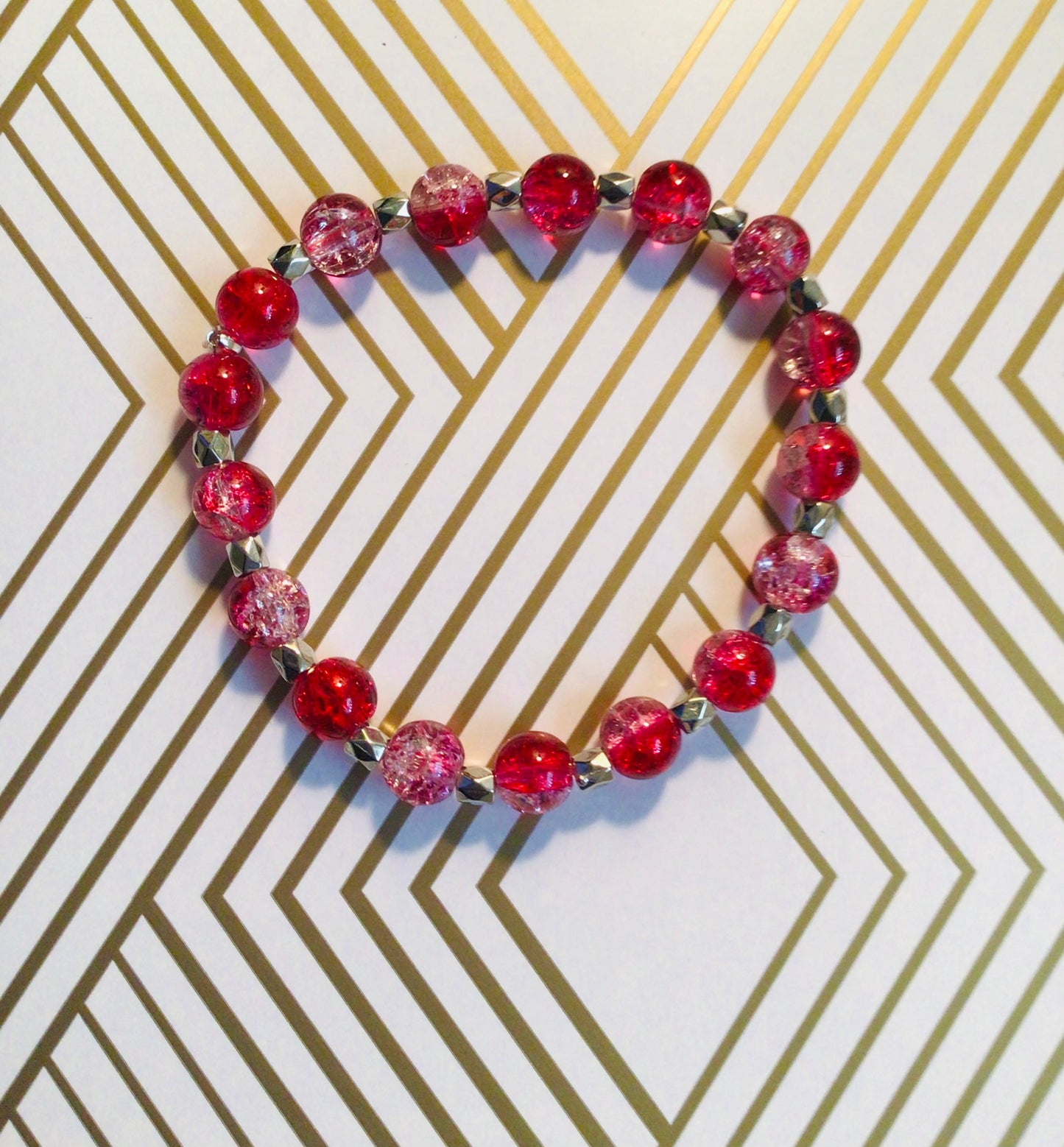 Red Beaded Bracelet