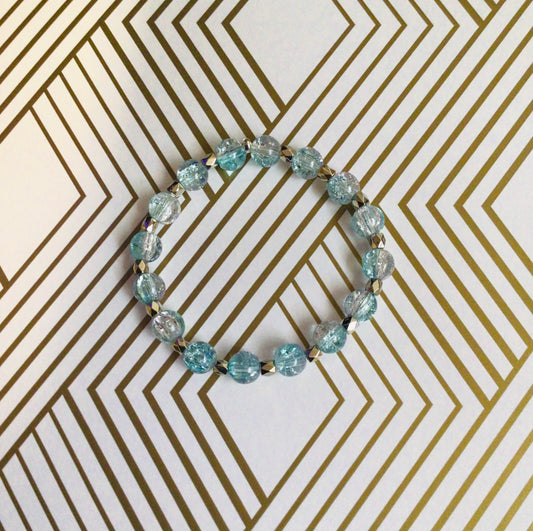 Light Blue Beaded Bracelet