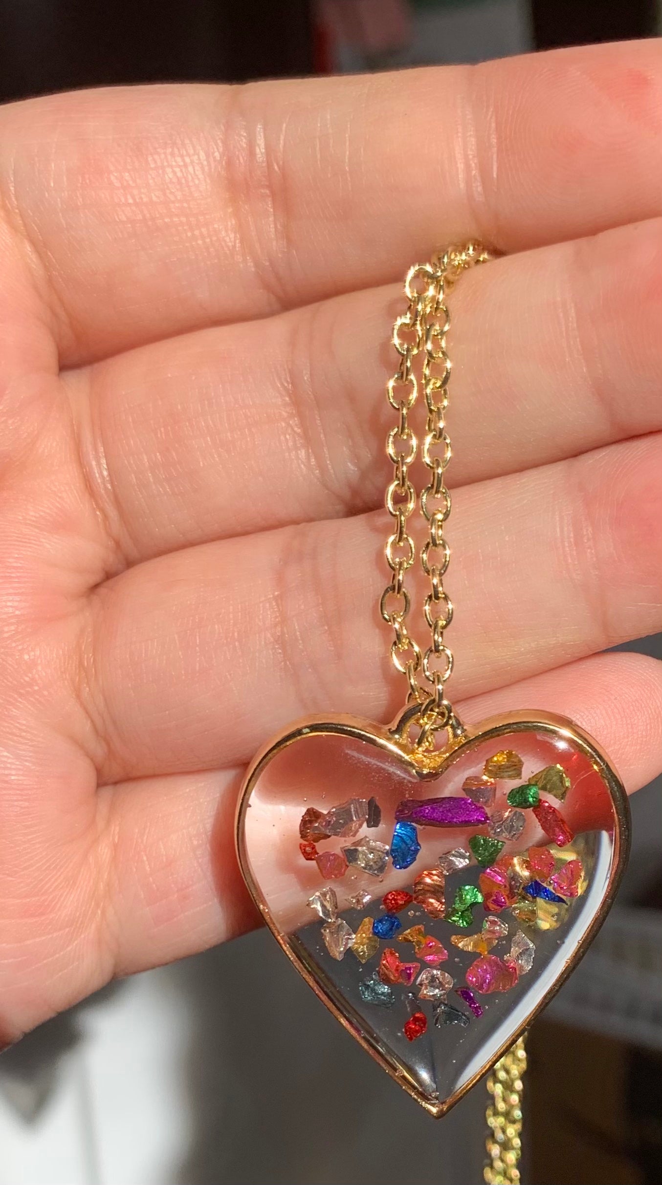 Metallic Heart Pendant