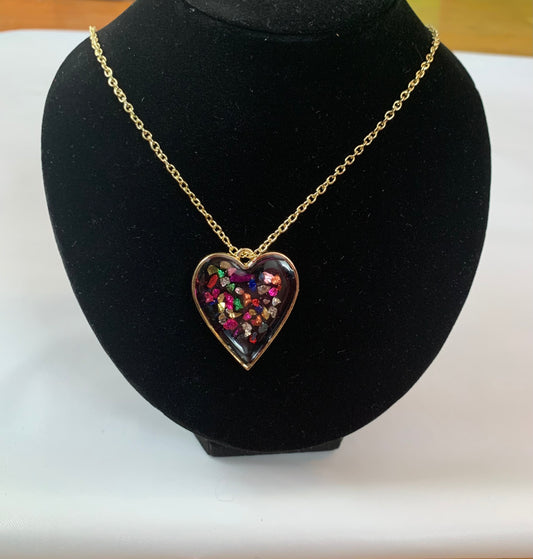 Metallic Heart Pendant